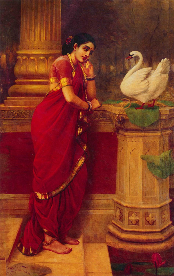 Hamsa Damyanthi - Raja Ravi Varma Paintings